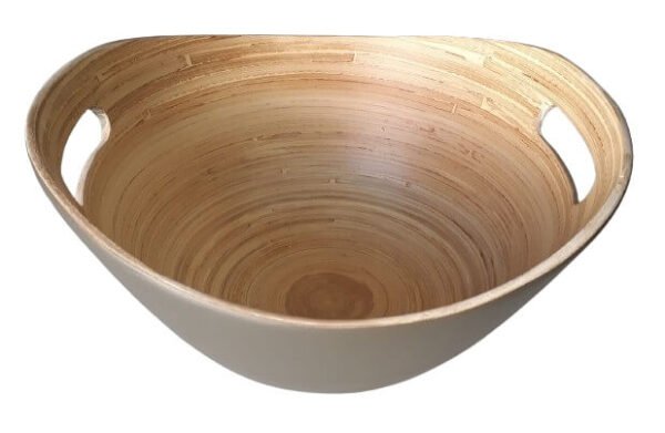 Bowl Bamboo Ovalado Gris 12 x 25 cm - Imagen 2